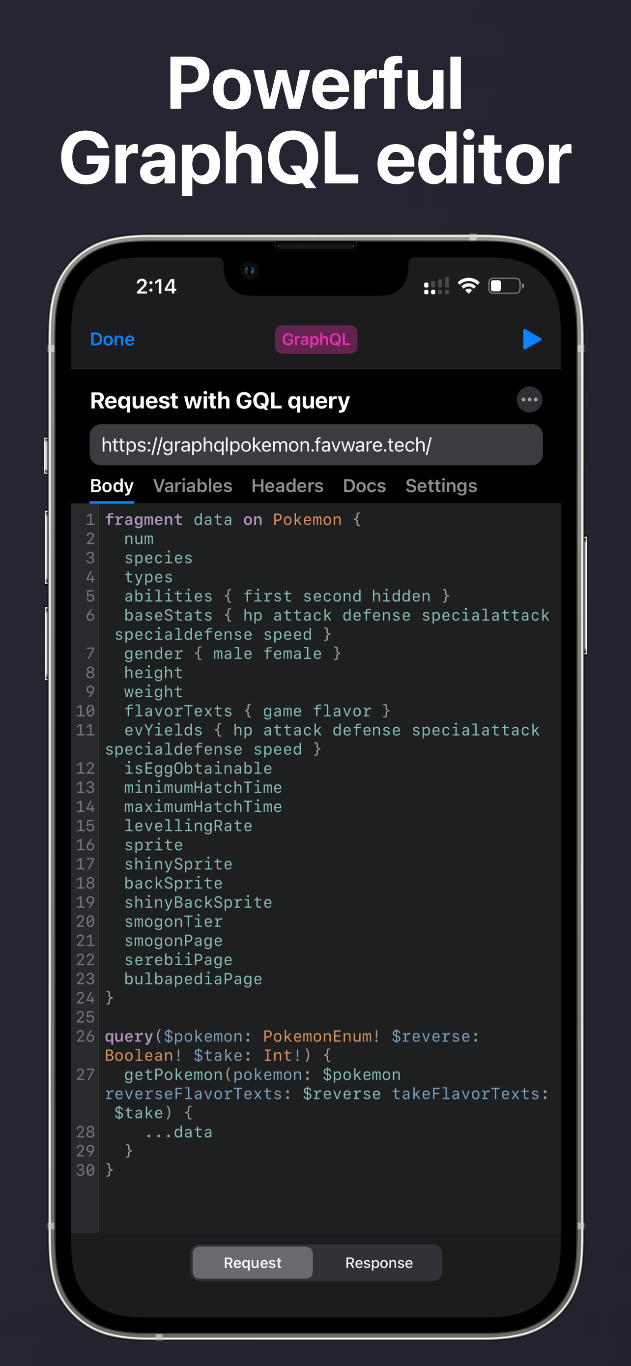 screenshot of API Tester
